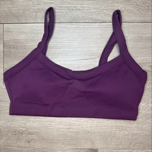 PHERO MOVEMENT Other - Plum Purple Strappy Sports Bra Removable Pads Athleisure